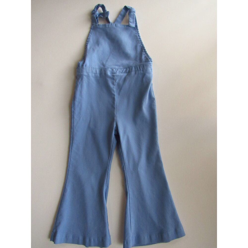 Bailey's Blossoms Blue Halter Flare Jumpsuit